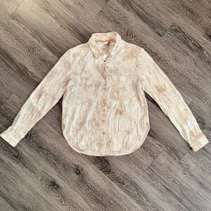 Anthropologie Pilcro Sequin Buttondown Shirt New